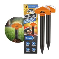 Відлякувач кротів, полівок і змій на сонячній батареї – NO-PEST Mole Repeller (2 шт.) до 1800 кв.м